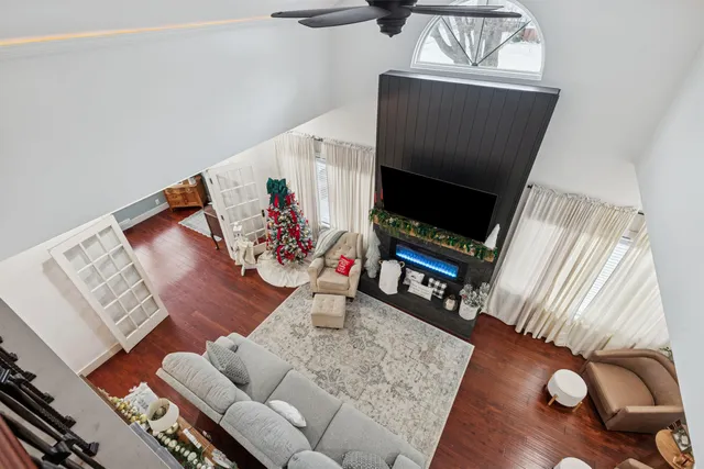 view of living room with furniture and a flat screen tv