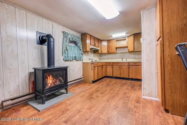 a backyard of a house with seating space