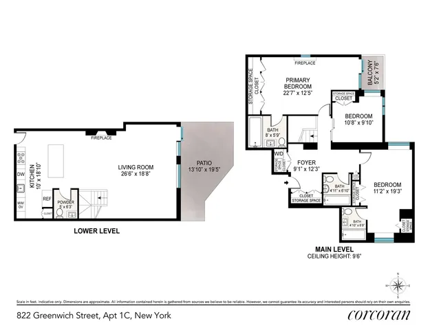 $3,500,000 | 822 Greenwich Street, Unit 1C | West Village