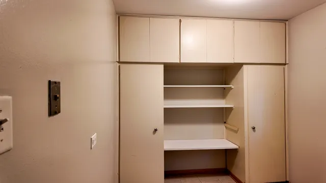 a close view of closet