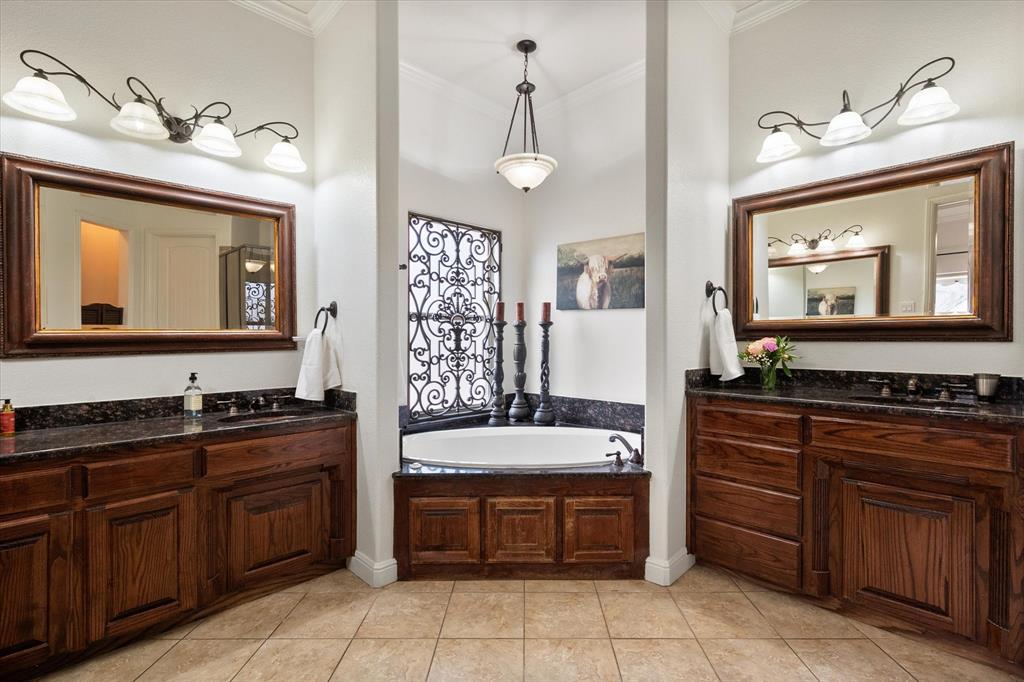 3840 Angela Court Midlothian, TX 76065 - Photo 20 of 40 a bathroom with a sink double vanity
