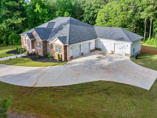 a aerial view of a house