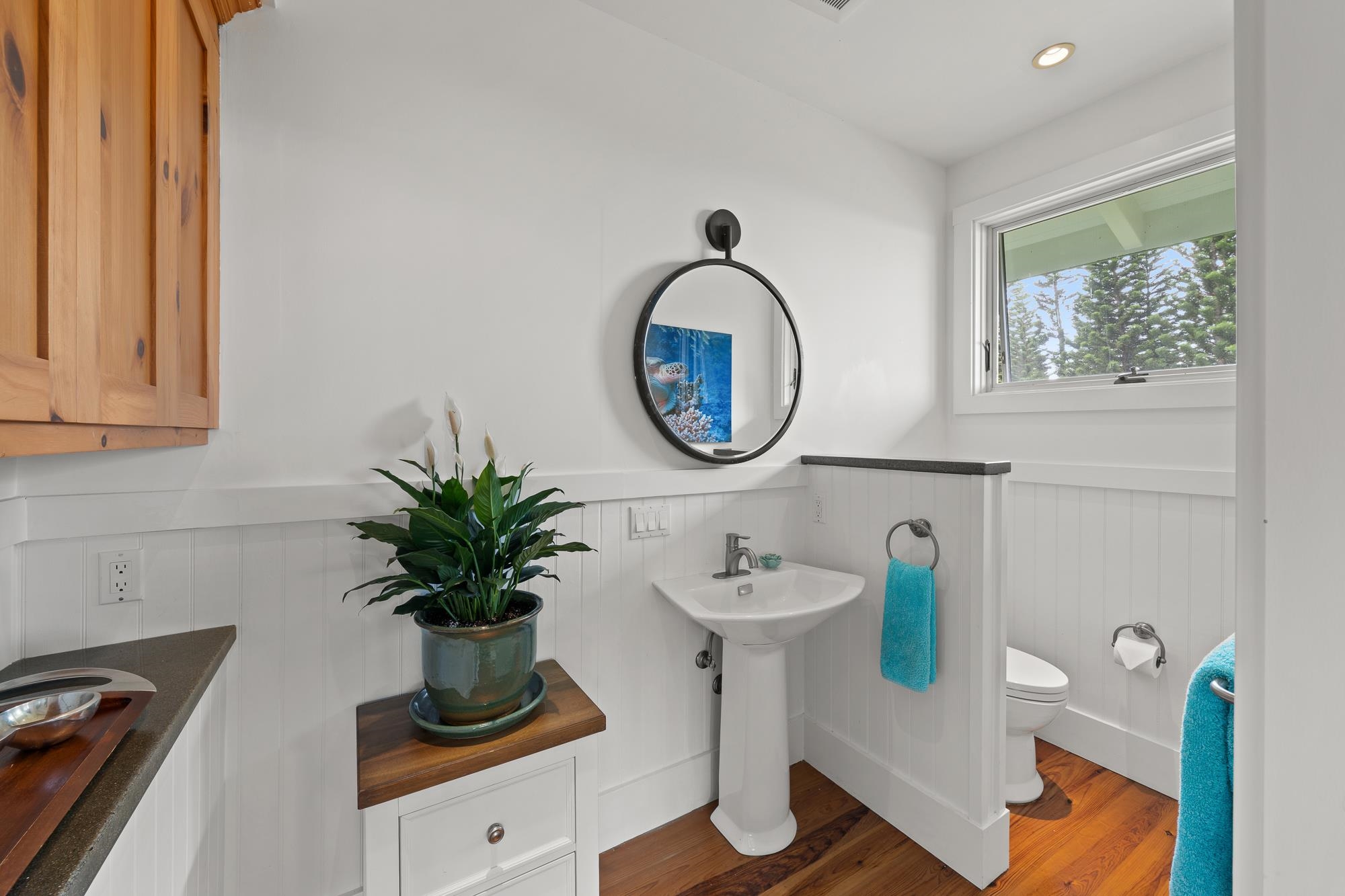 1949 West Kuiaha Road Haiku, HI 96708 - Photo 37 of 49 a bathroom with a sink and a mirror