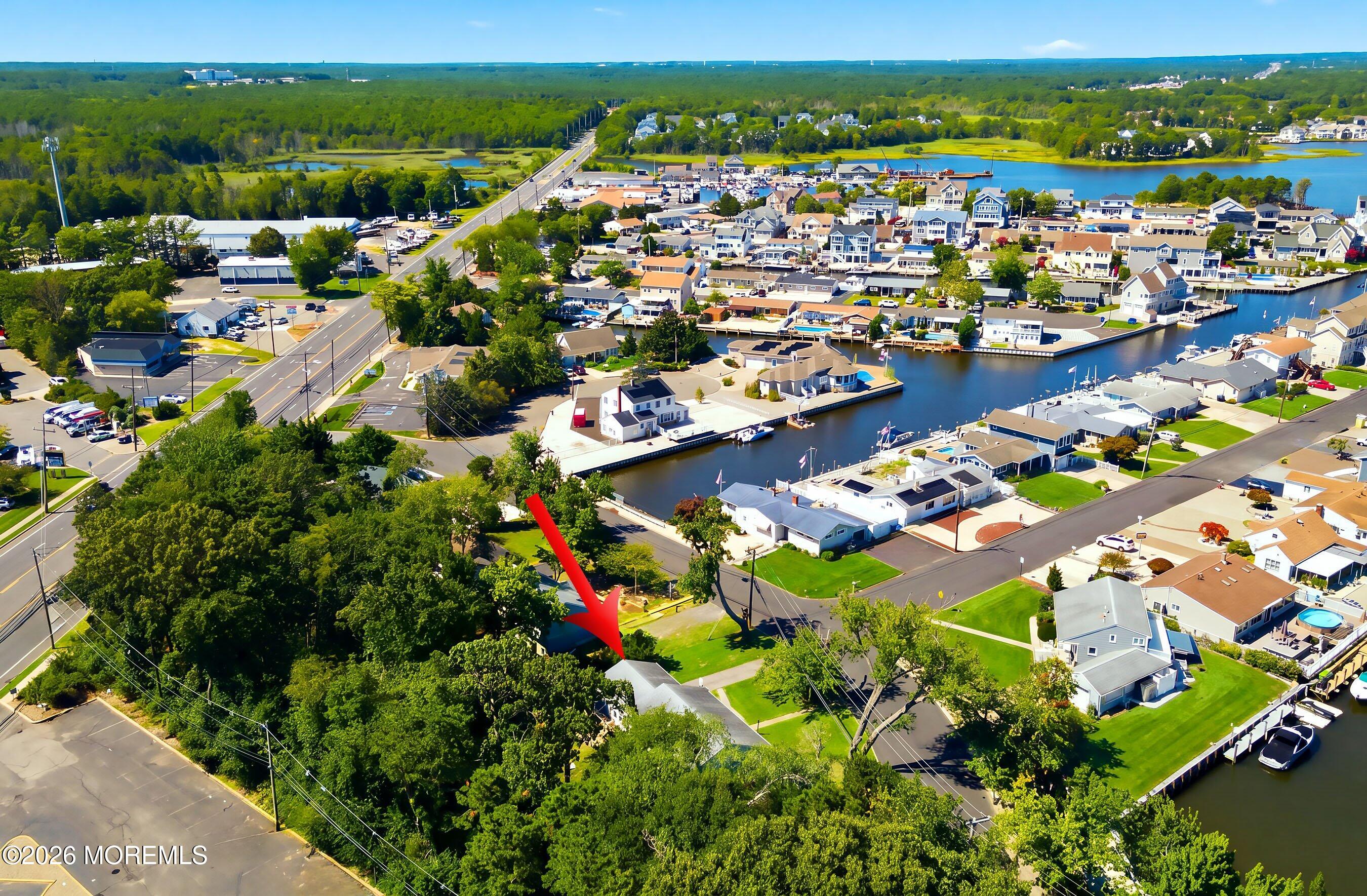 1817 Merrimac Drive Toms River, NJ 08753 - Photo 38 of 43 39-Rear Right Aerial 2 with Arrow
