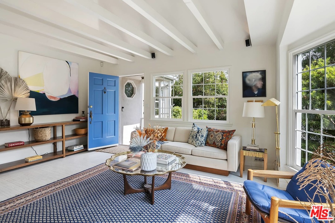 2801 West Silver Drive Los Angeles, CA 90039 - Photo 5 of 34 a living room with furniture and a flat screen tv