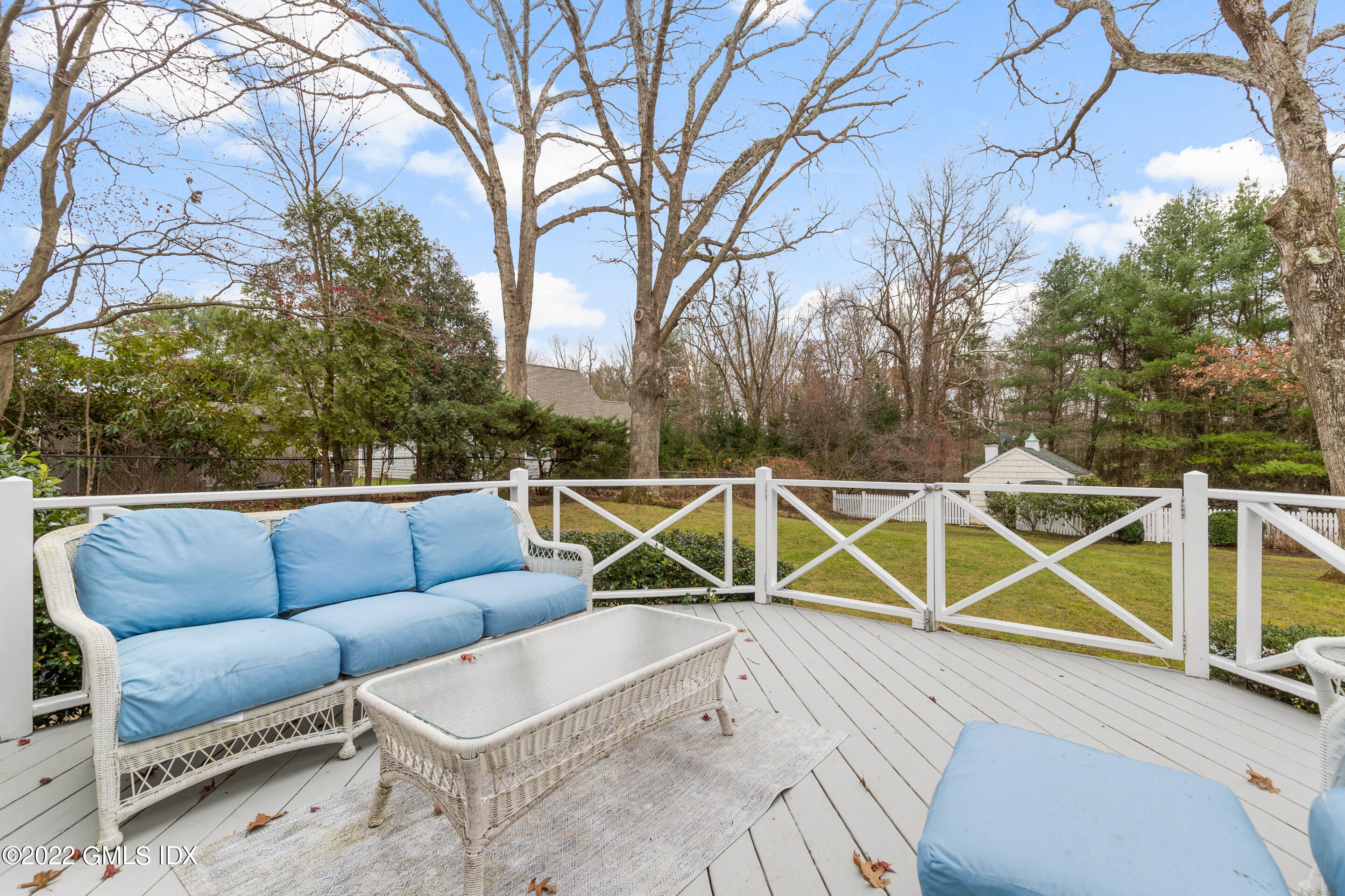 32 Alpine Road Greenwich, CT 06830 - Photo 15 of 17 a view of small pool with couches and wooden under an umbrella