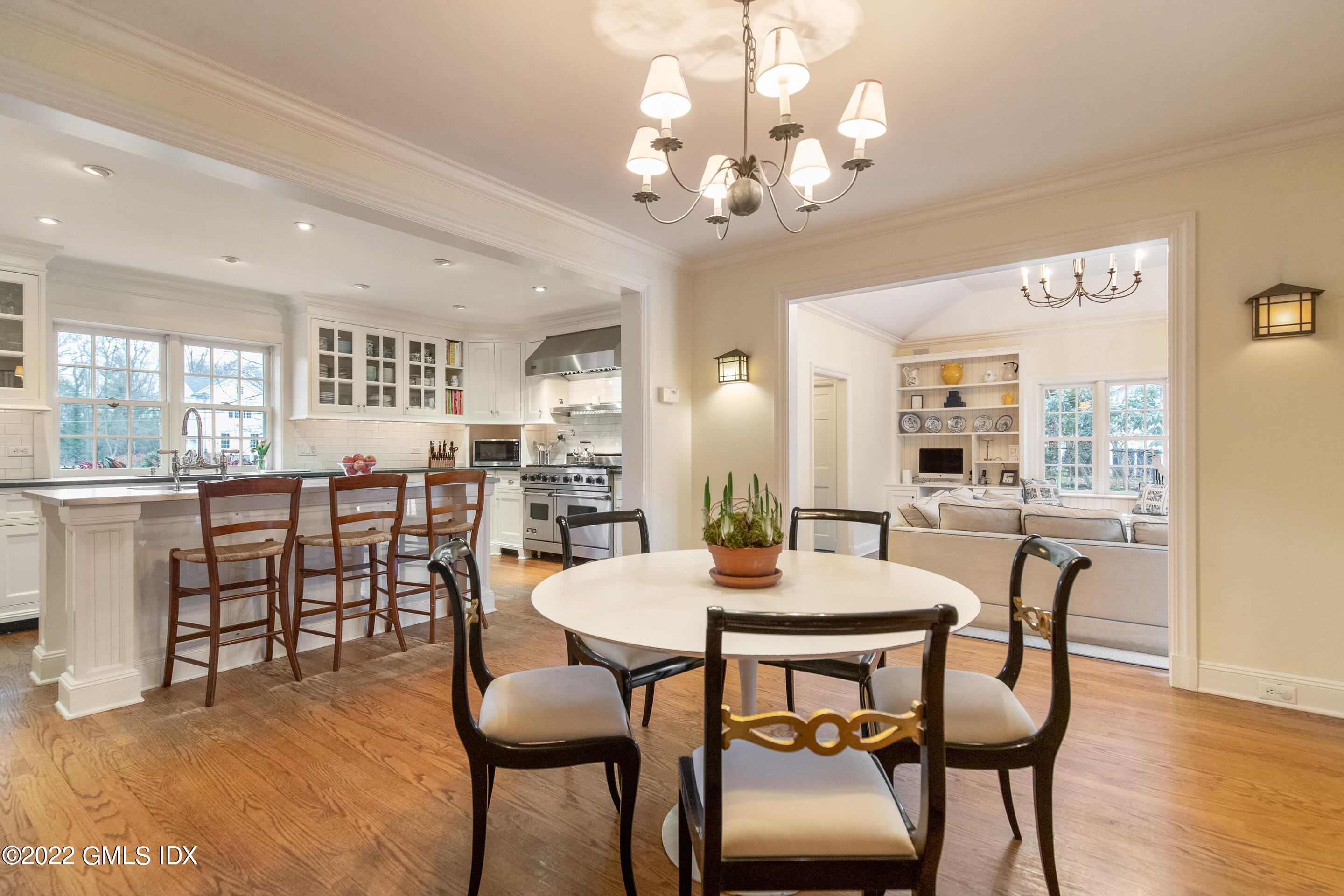 32 Alpine Road Greenwich, CT 06830 - Photo 9 of 17 a view of a dining room with furniture and wooden floor