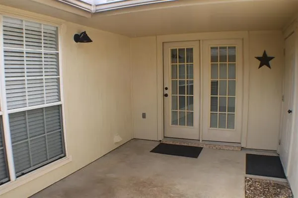 a view of a front door of the house