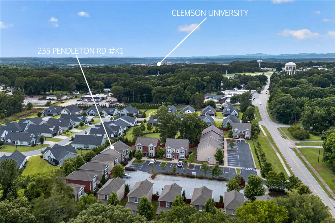 235 Pendleton Road, Unit K1 Clemson, SC 29631 - Photo 46 of 49 An aerial perspective reveals a vibrant community with convenient access to a major university.