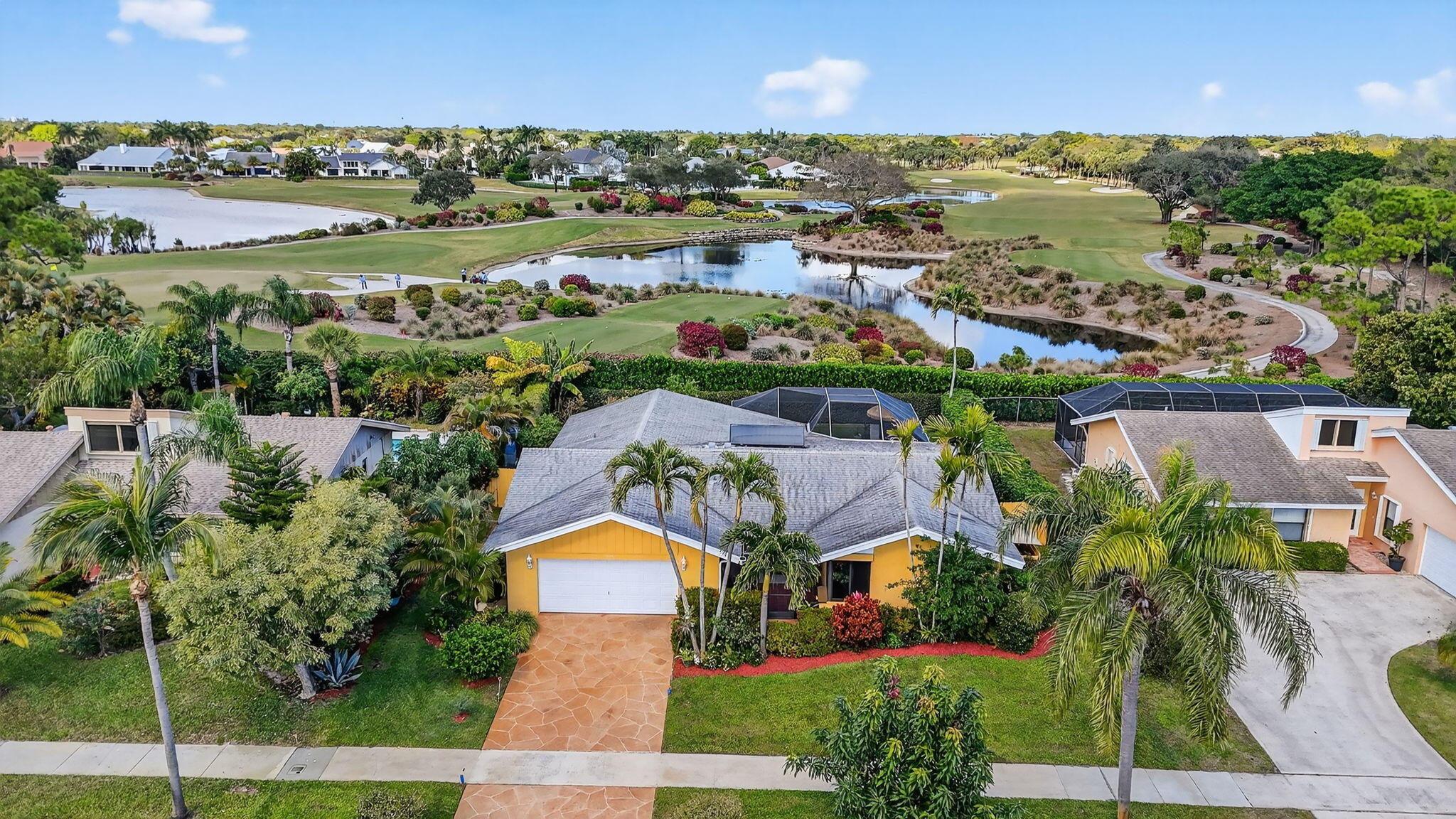4205 Birchwood Drive Boca Raton, FL 33487 - Photo 66 of 75 an aerial view of residential houses with outdoor space and swimming pool