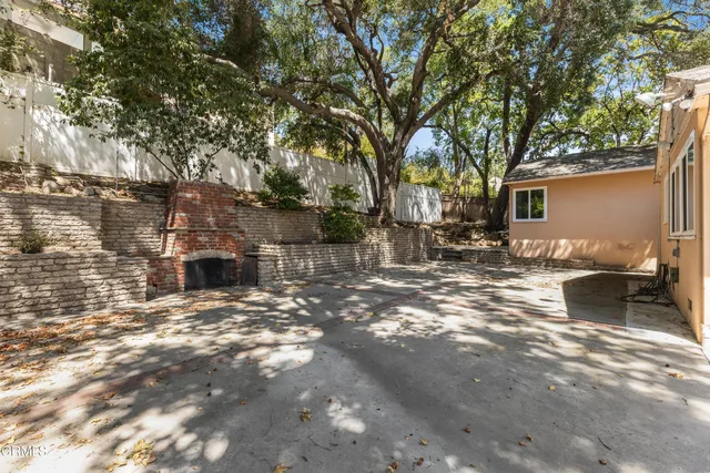a view of outdoor space with seating area