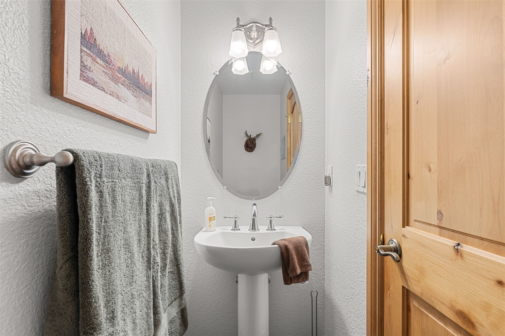 91795 Ryan Gulch Road Silverthorne, CO 80498 - Photo 31 of 50 a bathroom with a sink and mirror