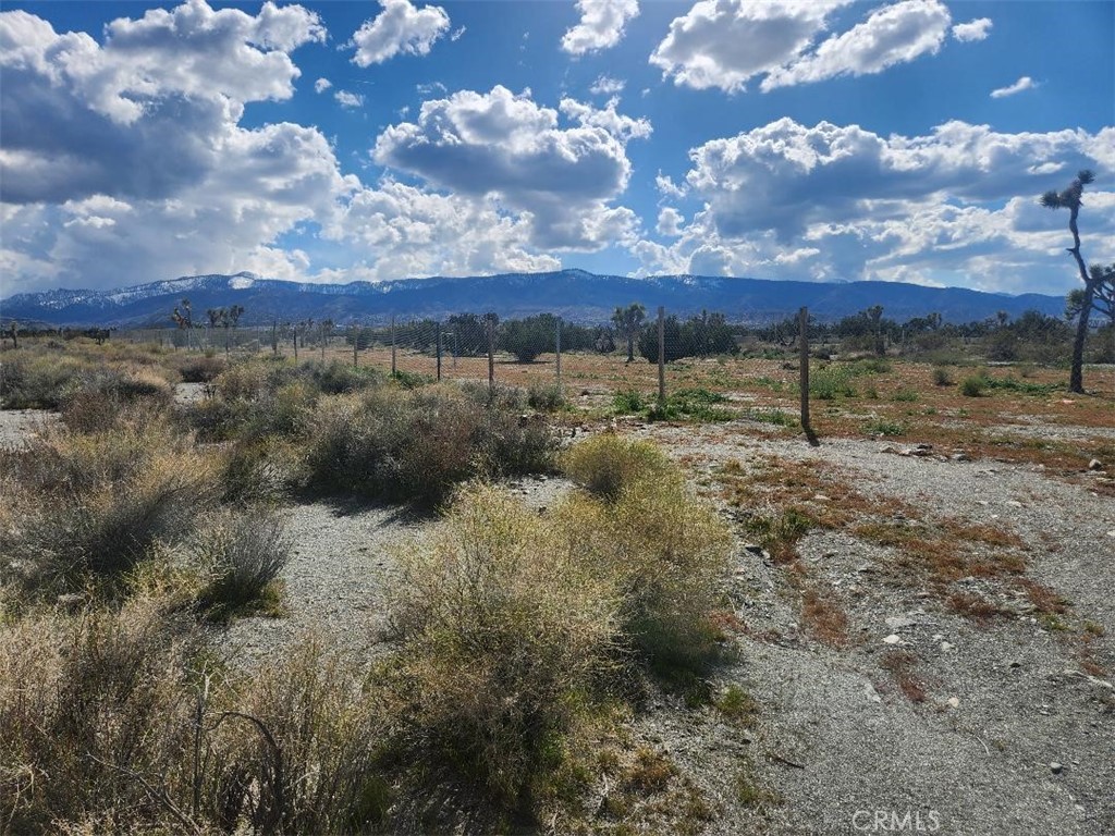 a view of an outdoor space and mountain view