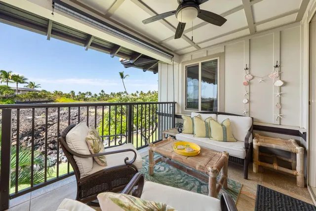 a outdoor living space with furniture