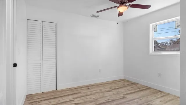 an empty room with a window