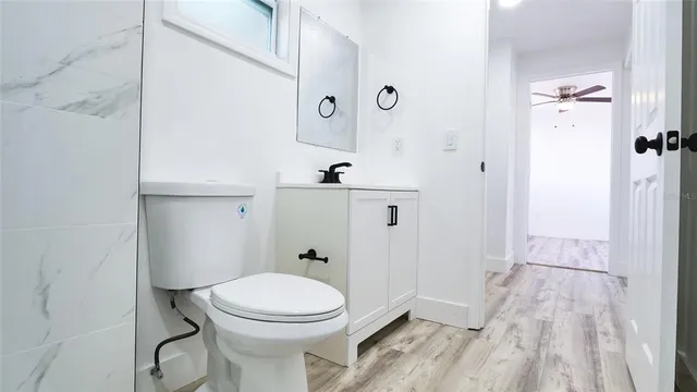 a view of backyard of house