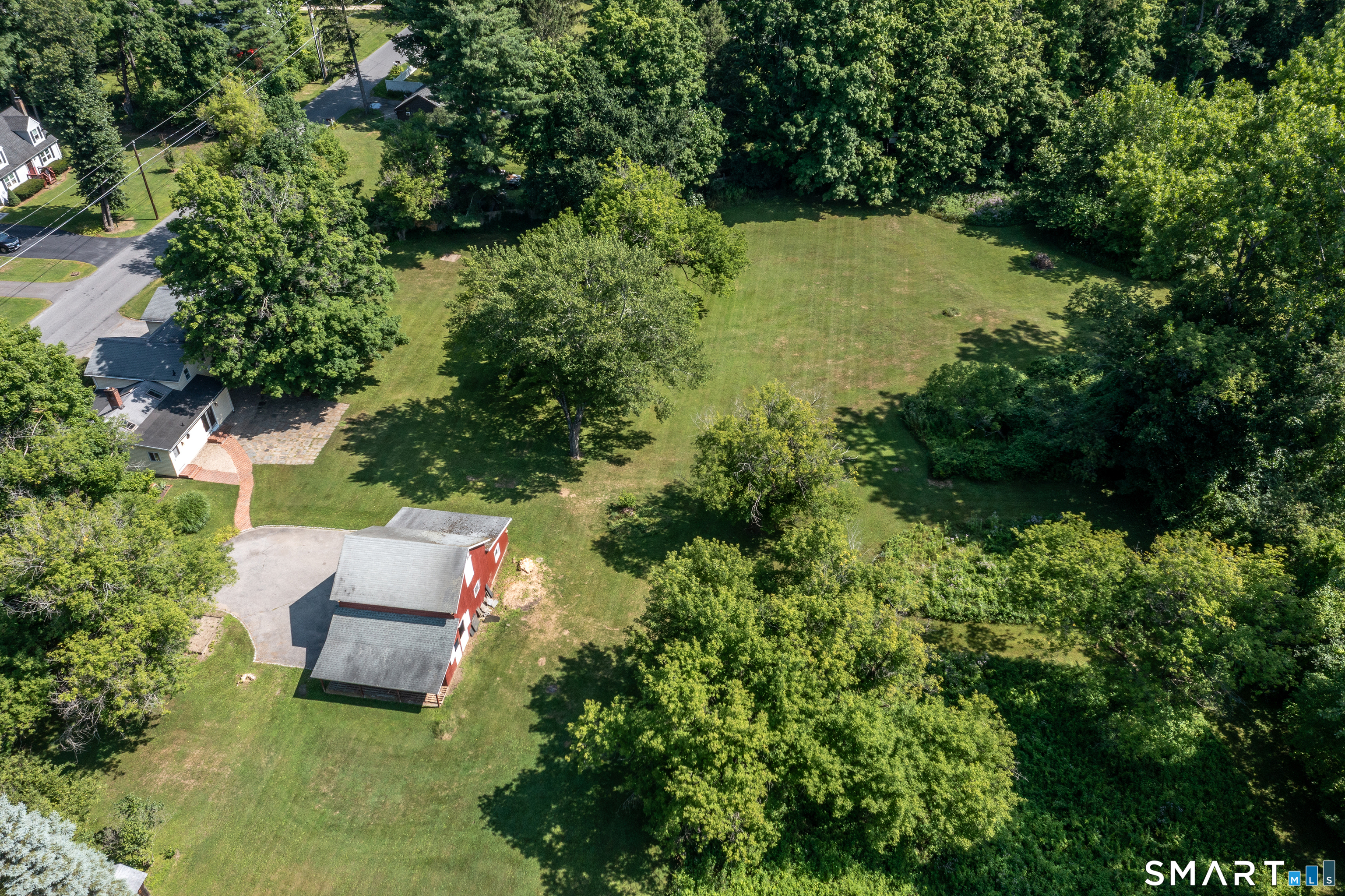 88 Sharon Valley Road Sharon, CT 06069 - Photo 30 of 37 Aerial View house, barn & upper meadow