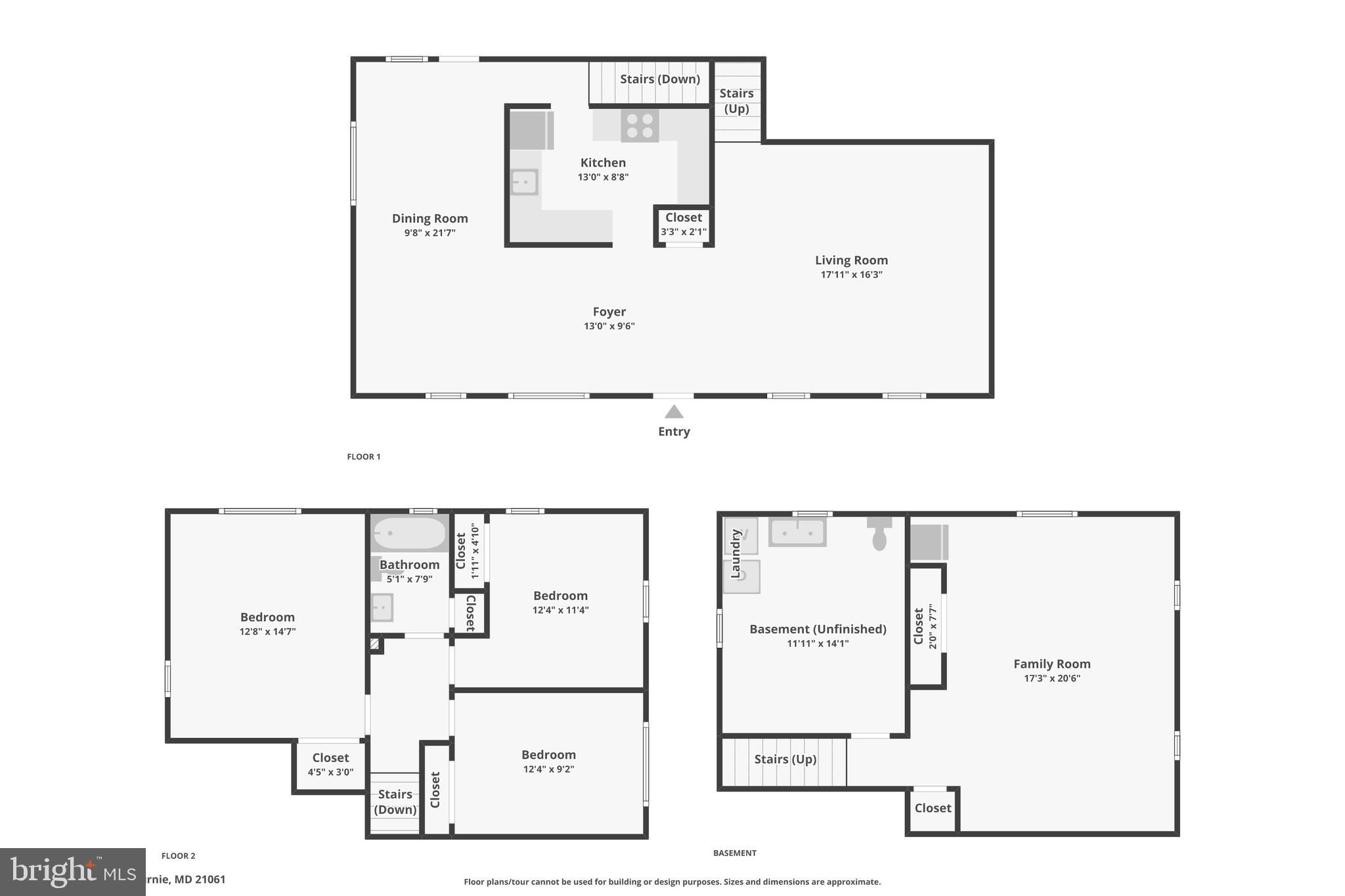 113 Ridgely Road Glen Burnie, MD 21061 - Photo 45 of 45 All Levels Floorplan