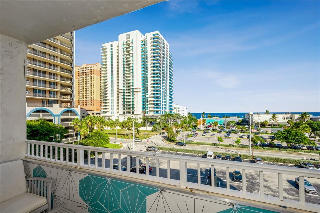 200 South Birch Road, Unit 612 Fort Lauderdale, FL 33316 - Photo 1 of 32 a view of a tall building from a balcony