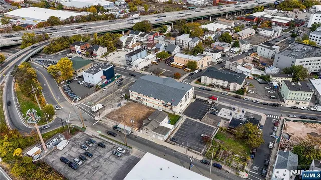an aerial view of a city
