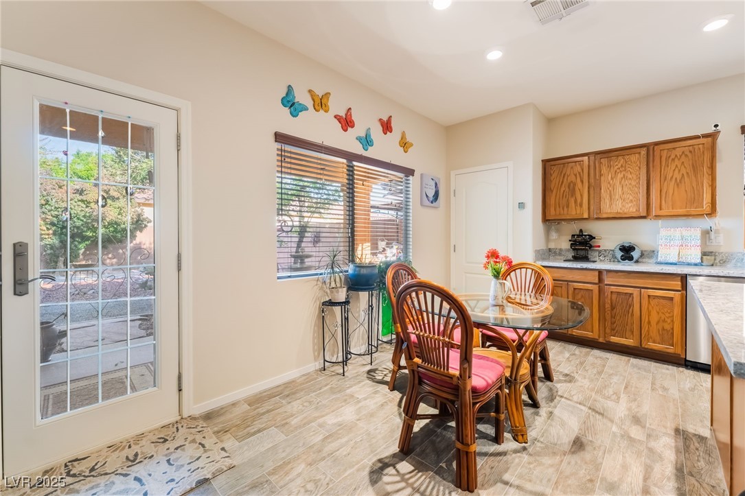 4732 Adriano Way Pahrump, NV 89061 - Photo 14 of 44 Dining room with recessed lighting and light wood-style floors