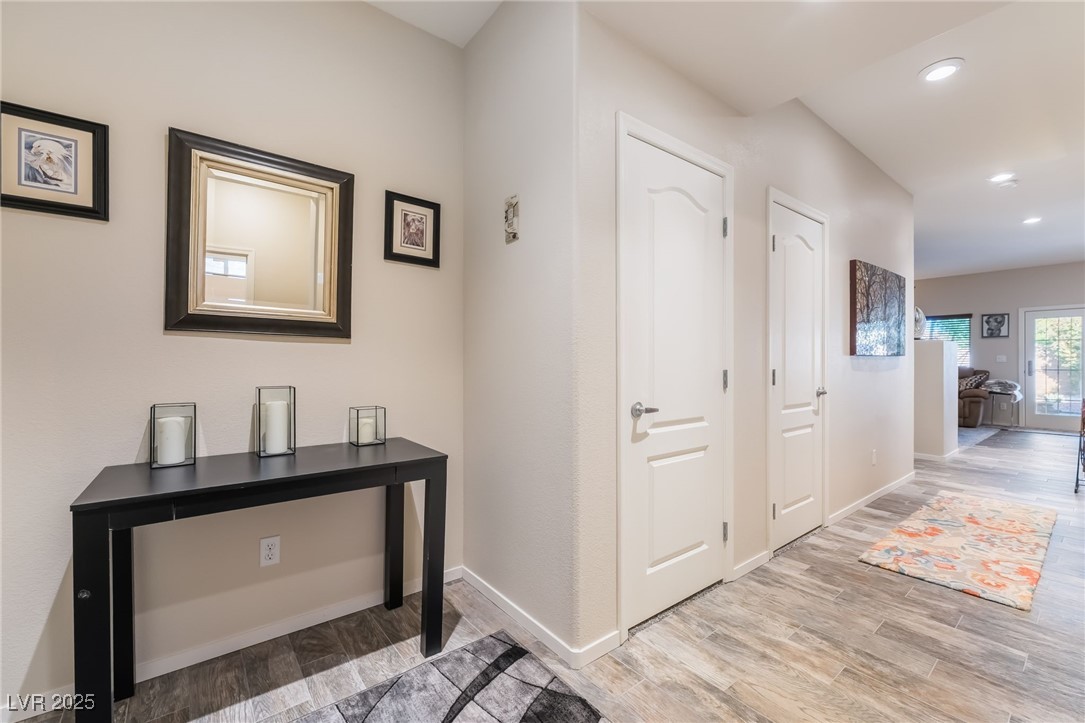 4732 Adriano Way Pahrump, NV 89061 - Photo 10 of 44 Hallway featuring recessed lighting and light wood finished floors