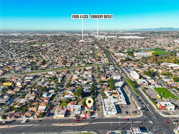 an aerial view of a city