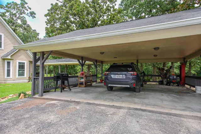 a car parked in front of a house