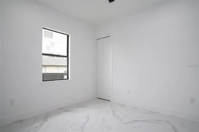 an empty room with a window
