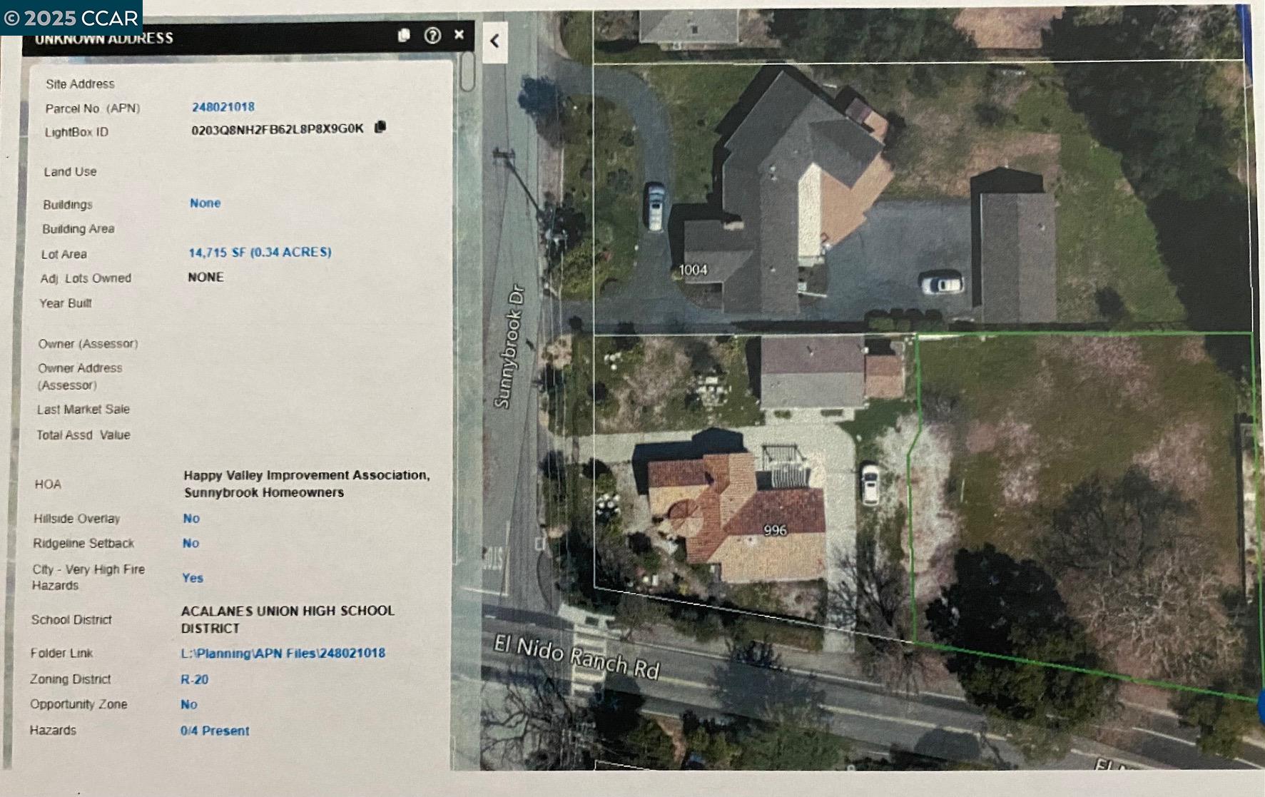 3894 El Nido Ranch Road Lafayette, CA 94549 - Photo 11 of 22 an aerial view of a house with a yard
