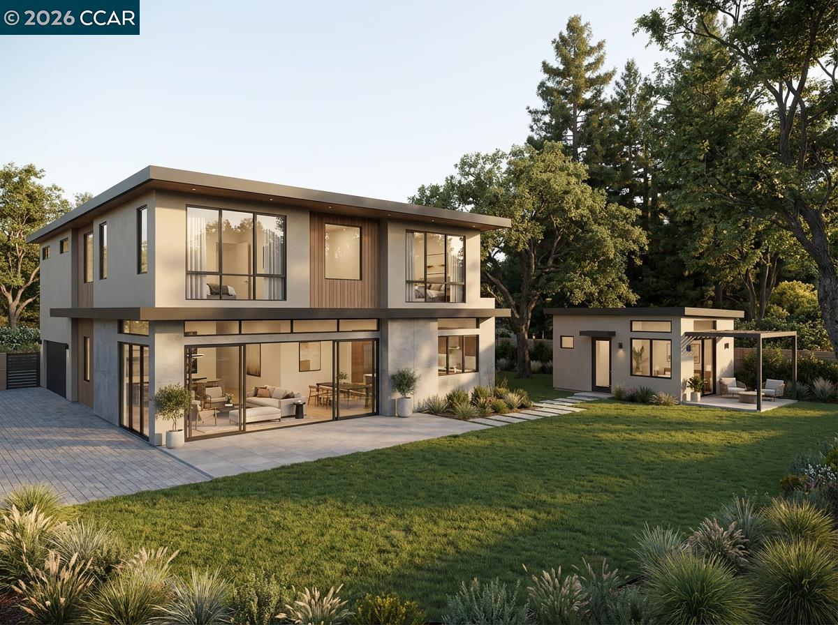 3894 El Nido Ranch Road Lafayette, CA 94549 - Photo 3 of 22 a front view of a house with a yard table and chairs