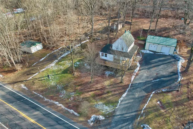 a view of a yard from a window