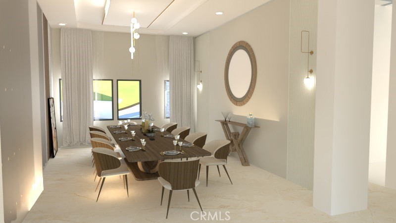 23509 Ridge Line Road Diamond Bar, CA 91765 - Photo 10 of 23 a view of a dining room with furniture and a chandelier