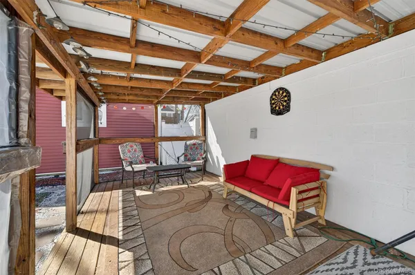 a view of backyard of a house