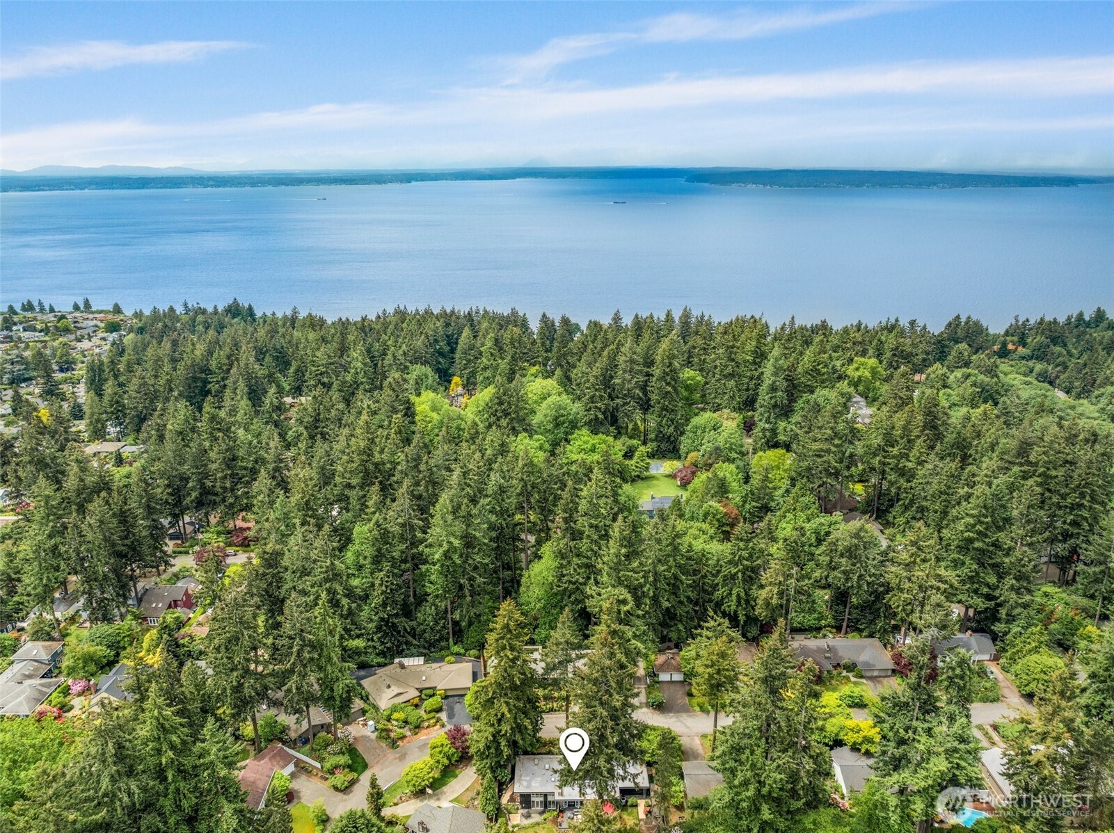 13526 Northshire Road Northwest Seattle, WA 98177 - Photo 40 of 40 an aerial view of a residential houses with a yard