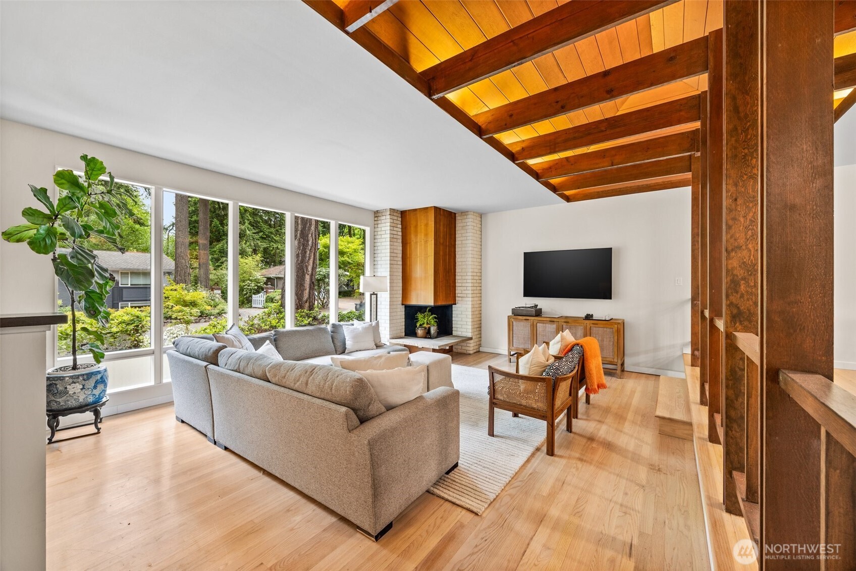 13526 Northshire Road Northwest Seattle, WA 98177 - Photo 7 of 40 a living room with furniture and a flat screen tv