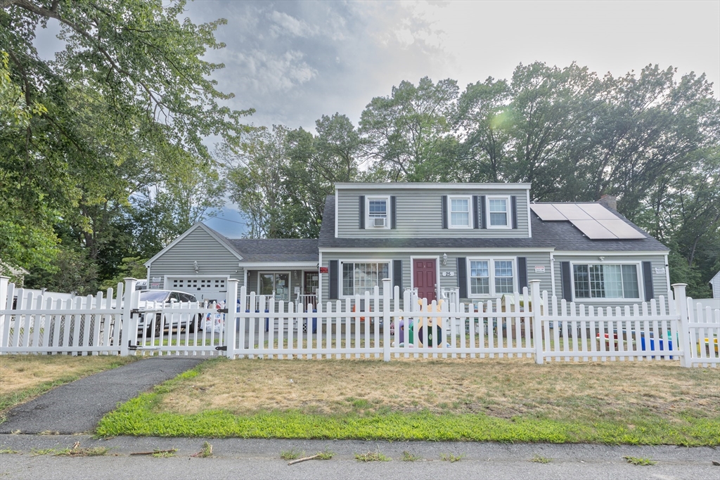 a front view of a house
