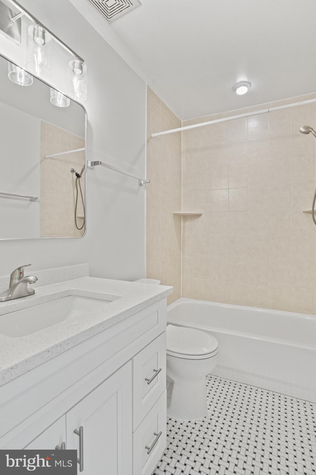 3823 9th Road South Arlington, VA 22204 - Photo 15 of 40 a bathroom with a sink a toilet and shower
