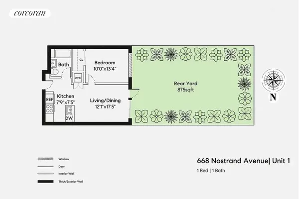 $4,500 | 668 Nostrand Avenue, Unit 1 | Crown Heights