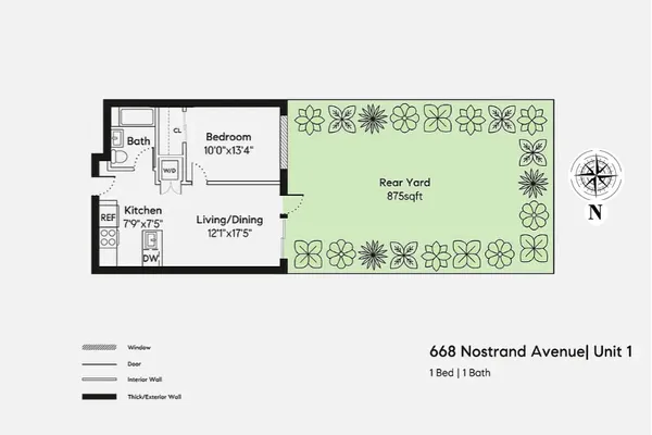 $4,500 | 668 Nostrand Avenue, Unit 1 | Crown Heights