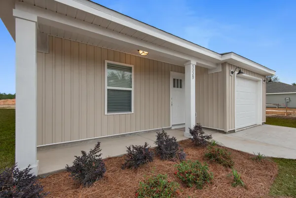 a front view of a house