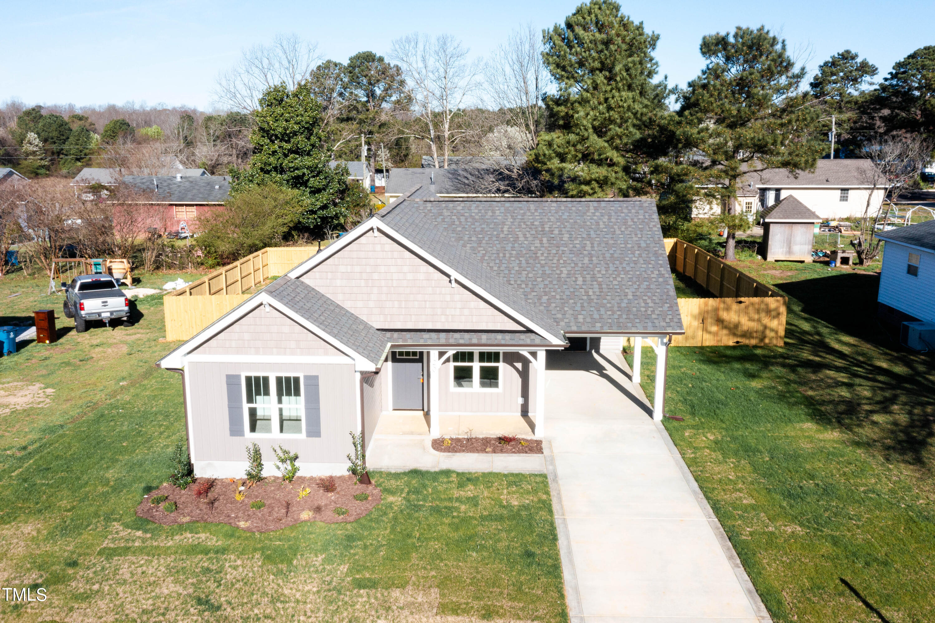 120 Jupiter Drive Dunn, NC 28334 - Photo 35 of 40 a aerial view of a house with a yard