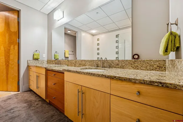 a view of a city with tall buildings