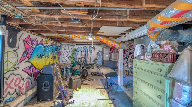 a view of storage and utility room