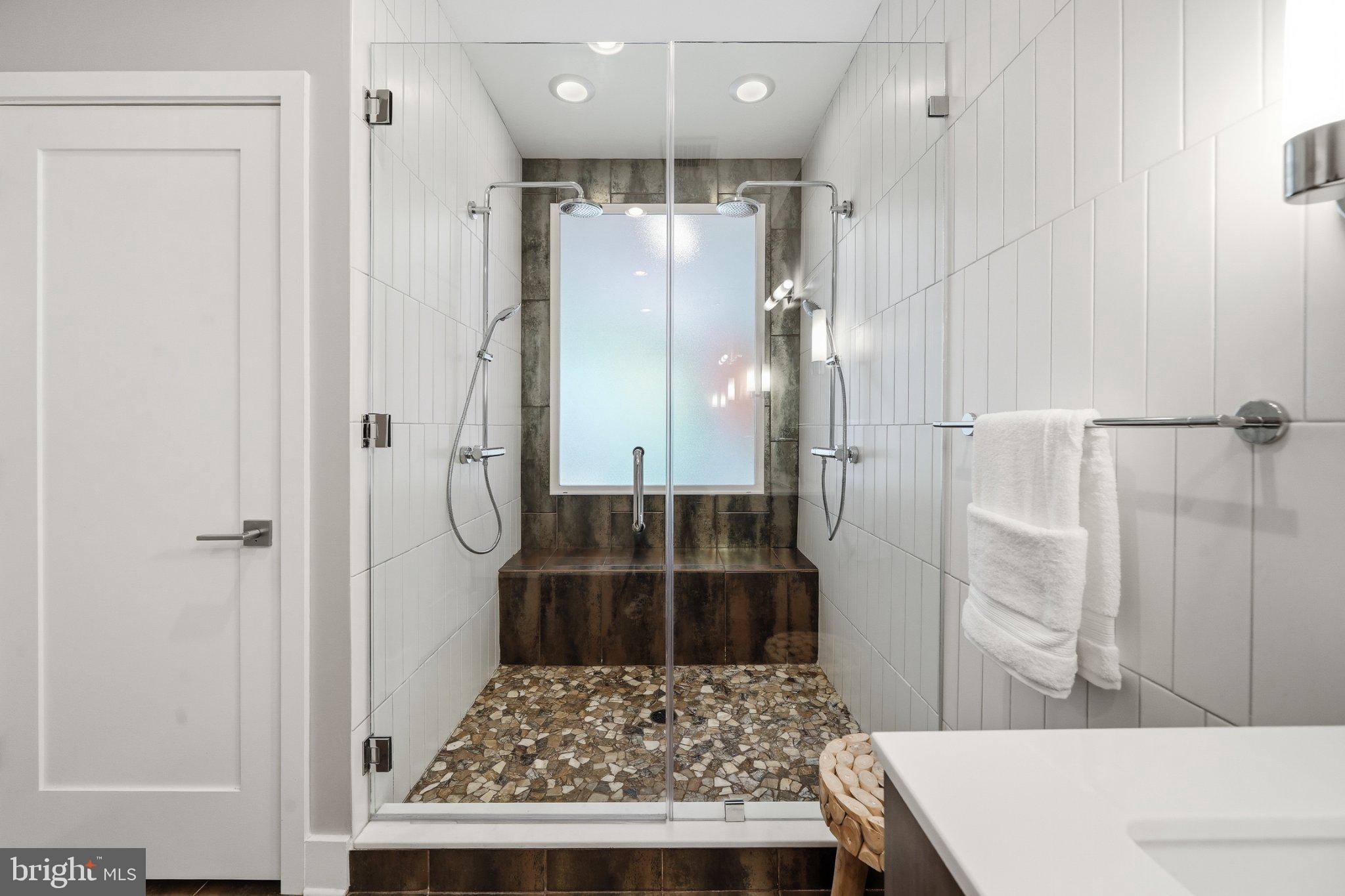 237 West Thompson Street Philadelphia, PA 19122 - Photo 20 of 35 Sleek modern shower with natural accents.