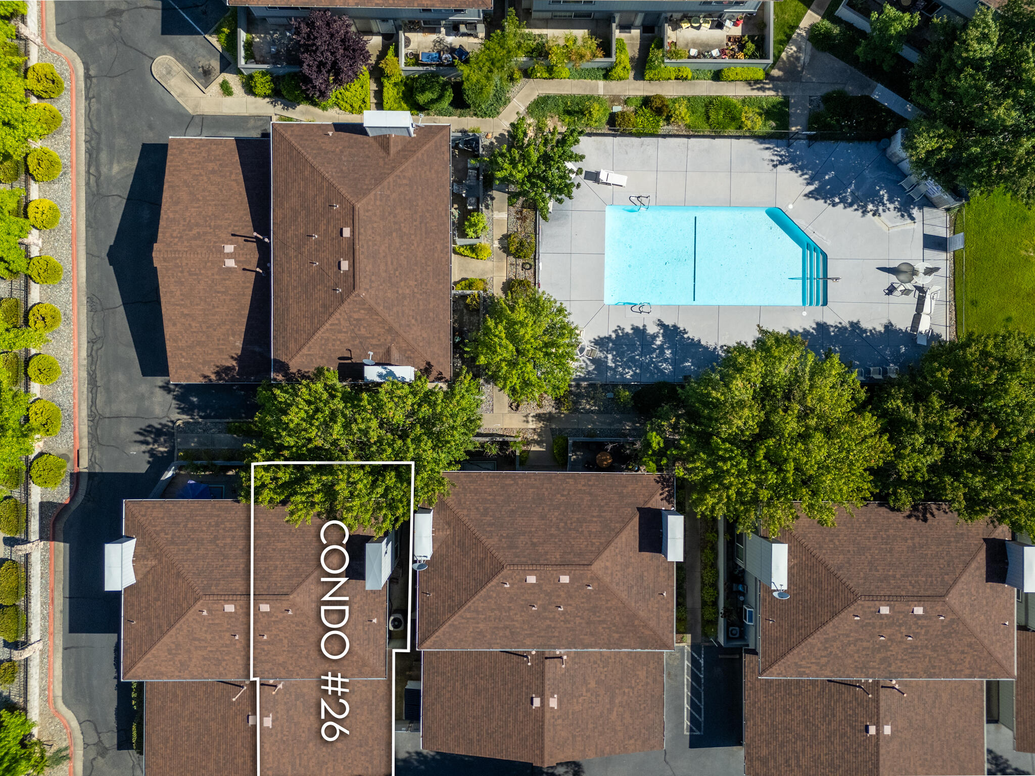 200 Ridgetop Drive, Unit 26 Redding, CA 96003 - Photo 3 of 27 an aerial view of a house with a yard