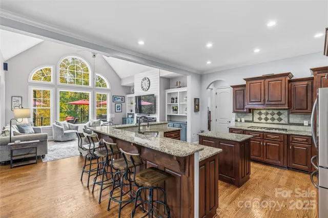 an aerial view of residential building with outdoor space