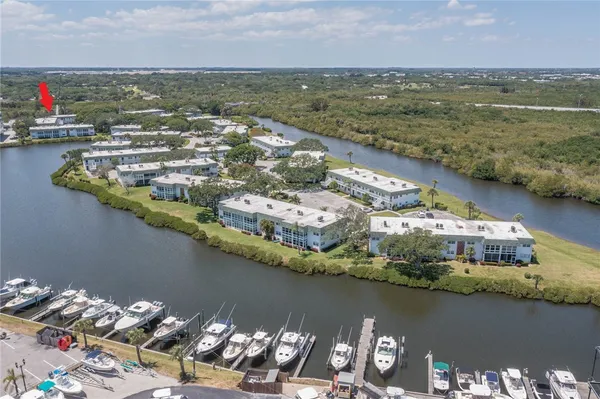a view of a city with a lake