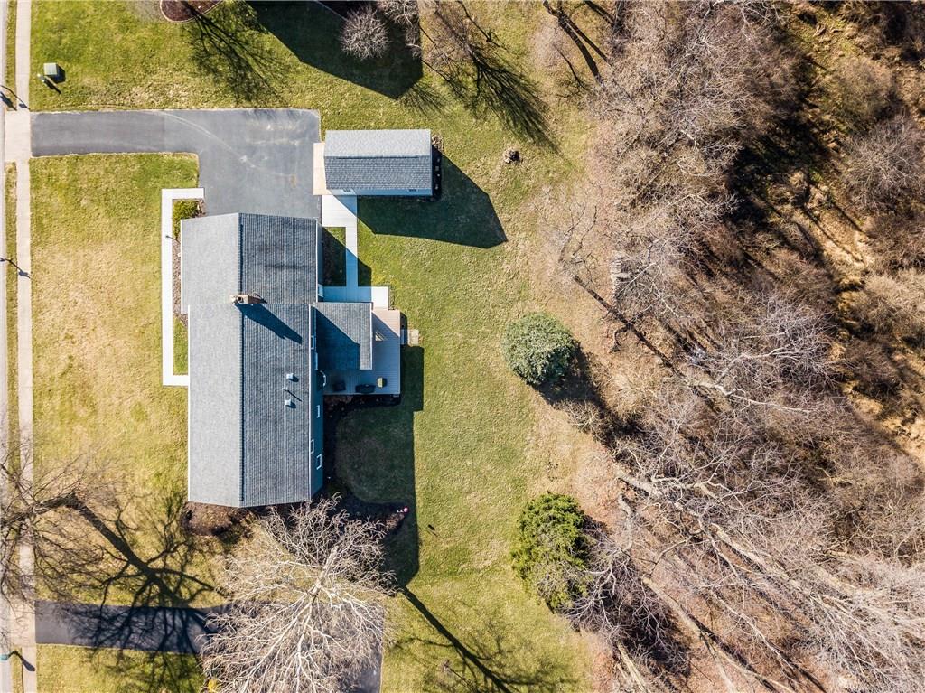 230 Ridgeview Drive Wexford, PA 15090 - Photo 22 of 25 Aerial View of 230 Ridgeview Dr ..Current owners have a survey for your viewing. Notice the Newer Concrete Walkways leading all around the House .. from the front entry to the back of the house as well..