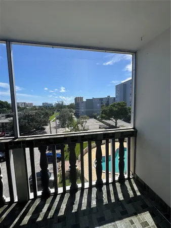 a view of a balcony